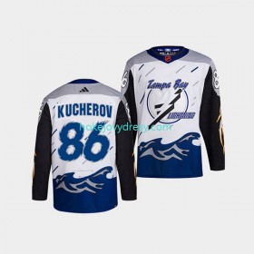 Pánské Hokejový Dres Tampa Bay Lightning Nikita Kucherov 86 Adidas 2022 Reverse Retro Bílý Authentic